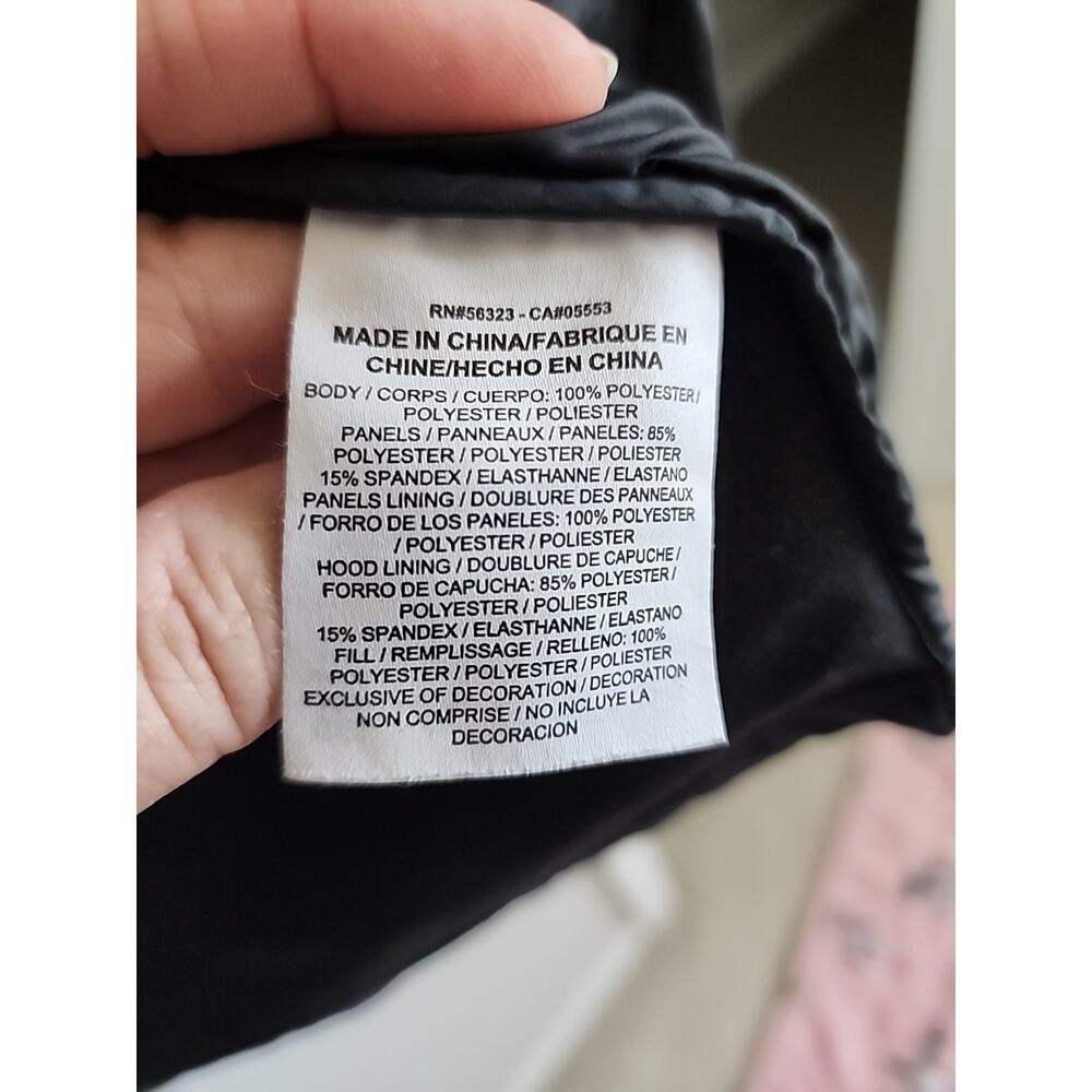 Nike Aerolayer Running Jacket Hooded Black Full Zip M Quilted Wind AH0544-010 - Picture 5 of 6